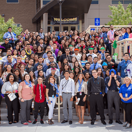 Outside, Rogers Student Center, Nevada State College, Community, Latino Youth Leadership Conference, LYLC, High School Students