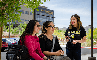 Nevada State College, Nursing Science and Education Building, Outside, Outdoors, Students, Student Life, Socializing, Campus Life