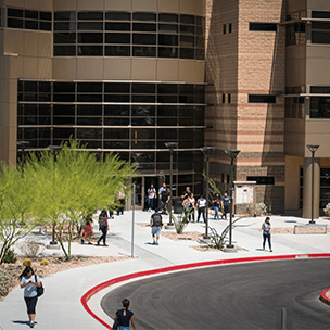 Picture of front entrance of NSC Nursing, Science and Education Building