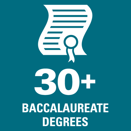 Graphic for 30+ Baccalaureate Degrees