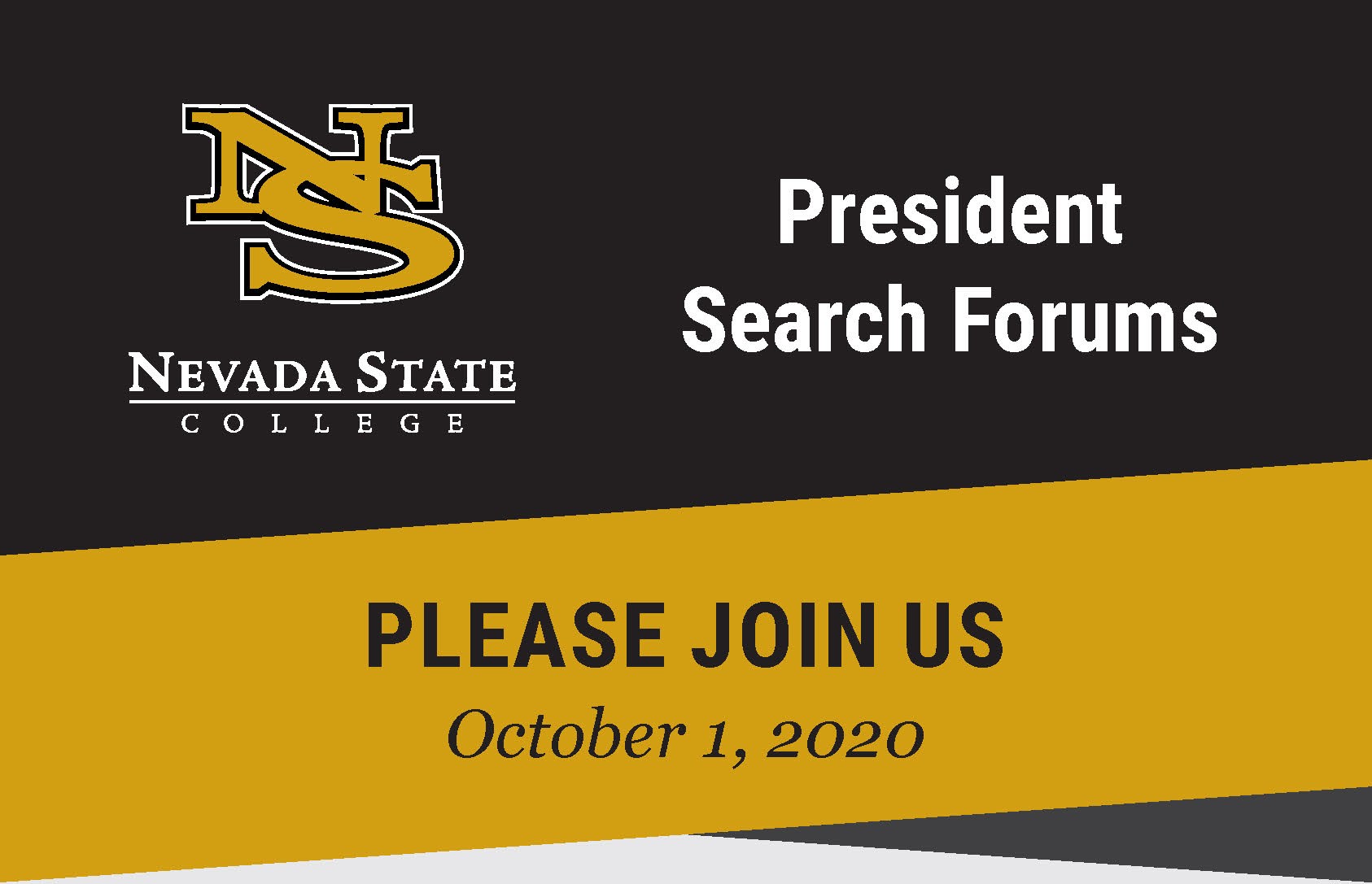 Please Join us October 1, 2020 for President Search Forums